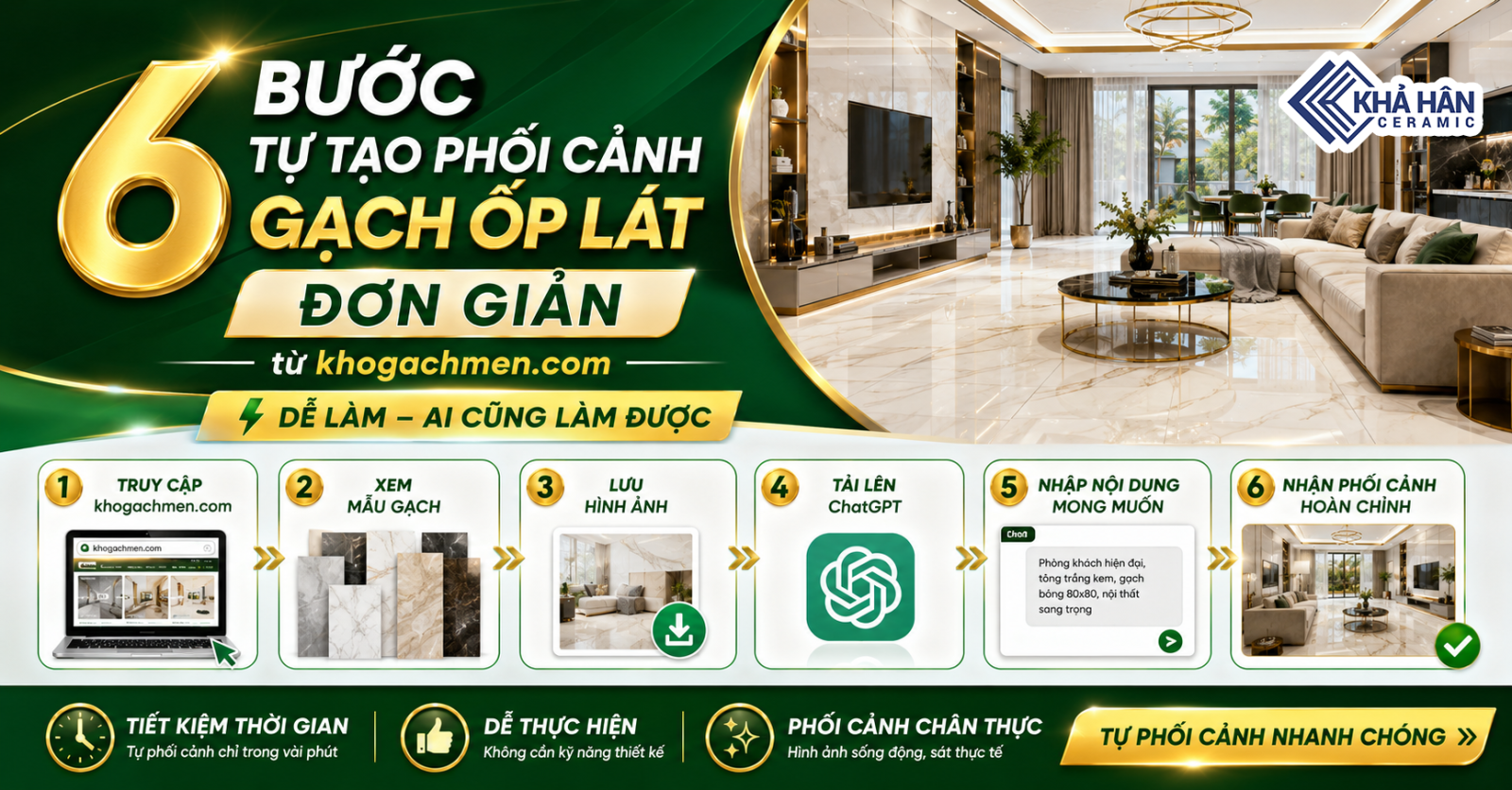 Tự thiết kế gạch ốp lát cho gia đình