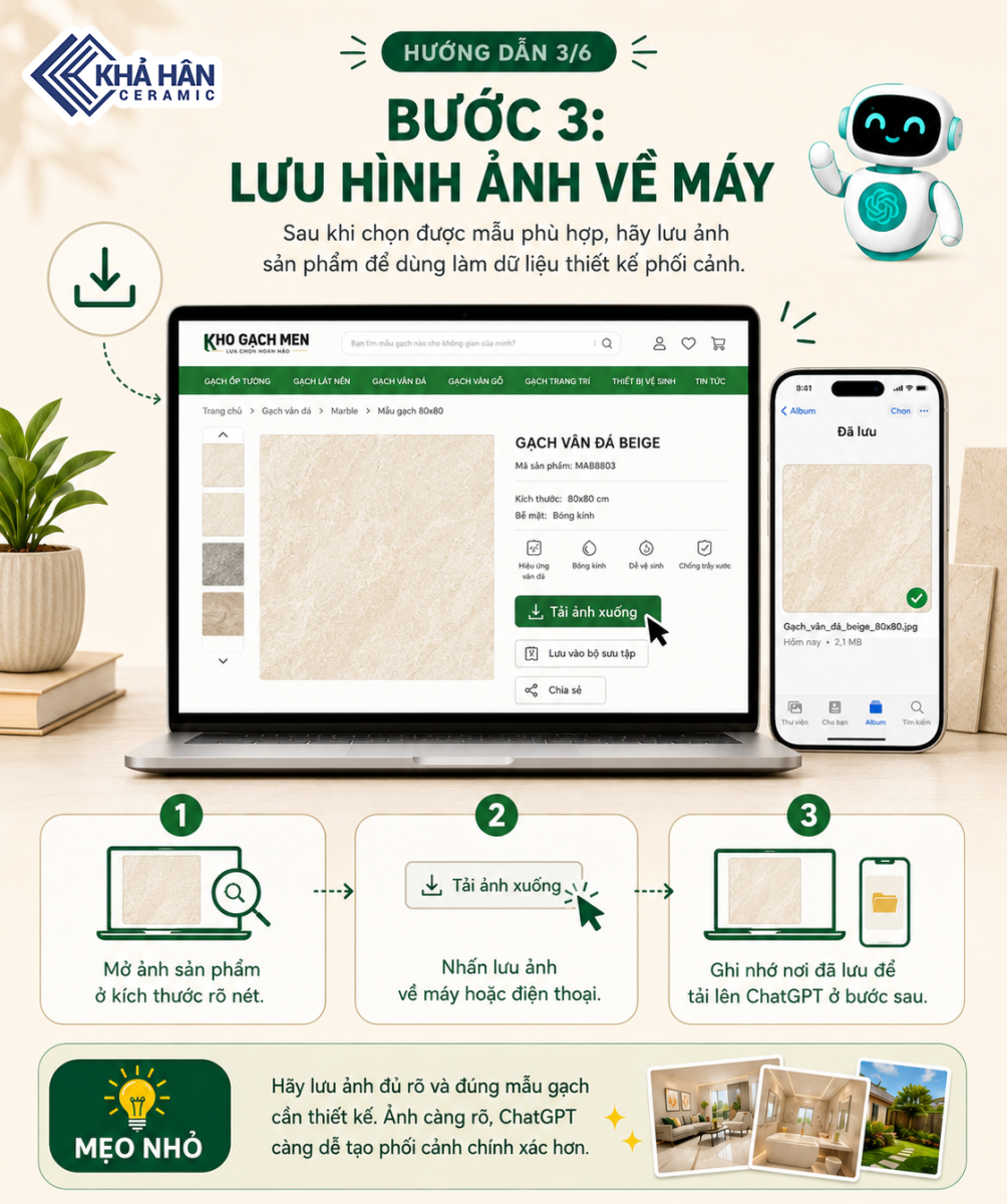 Hướng dẫn phối cảnh gạc lát nền 