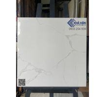 Mẫu gạch 60x60 KH26107 bóng kiếng trắng vân khói KH26107