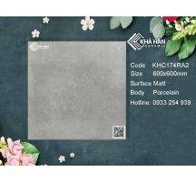 Gạch đá nhám 60x60 màu xám bê tông