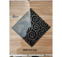 Gạch trang trí 30x30cm màu đen khắc kim 