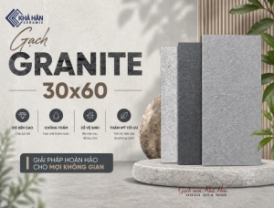 GẠCH GRANITE 30x60 NHÁM: HOÀN HẢO CHO SÂN THƯỢNG, SÂN VƯỜN